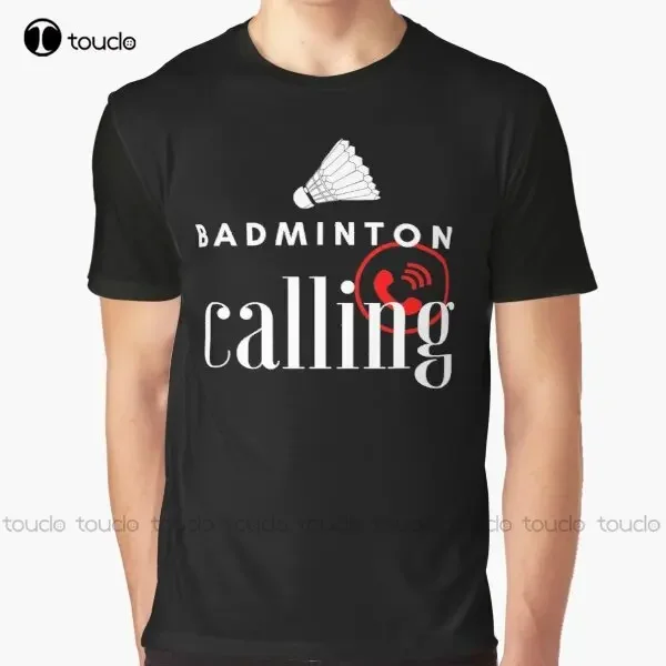 Badminton Is Calling - قميص تي شيرت رجالي جديد بتصميم