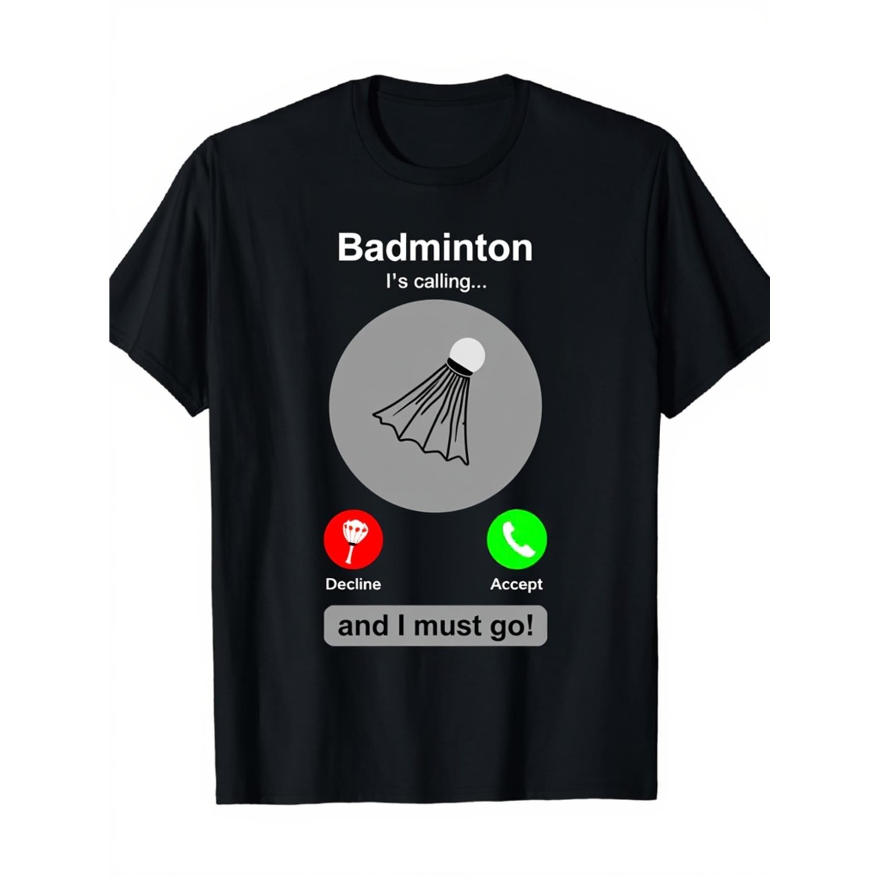 تي شيرت بتصميم مضحك لرياضة الر - مراجعة Badminton Is Calling وسعره
