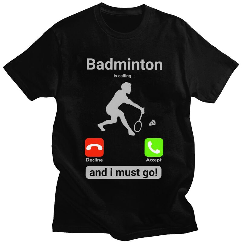 الريشة تدعو تي شيرت للرجال من  - مراجعة Badminton Is Calling وسعره