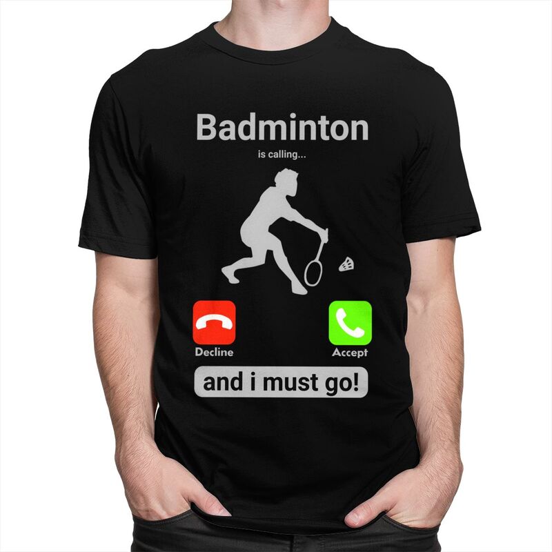 الريشة تدعو تي شيرت للرجال من  - مراجعة Badminton Is Calling وسعره